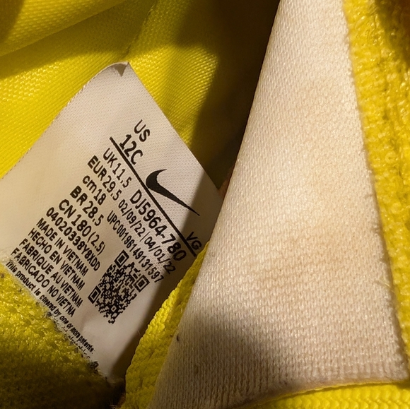 Nike Mercurial Vapor 15 Club Yellow Strike/Sunset Kids 12C - Picture 6 of 13